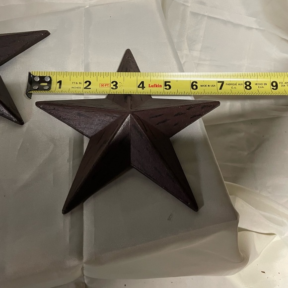 Set of Three Wooden 3D Stars - Deep Mahogany - Picture 5 of 6